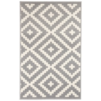 Covor Modern & Geometric Sova, Alb/Gri, 60x110 cm, C05-0201111 Covor Modern & Geometric Sova, Alb/Gri, 60x110 cm, C05-0201111