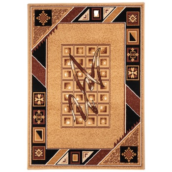Covor Oriental & Clasic Rufus, Maro/Bej, 80x150 cm, C04-0201129 Covor Oriental & Clasic Rufus, Maro/Bej, 80x150 cm, C04-0201129