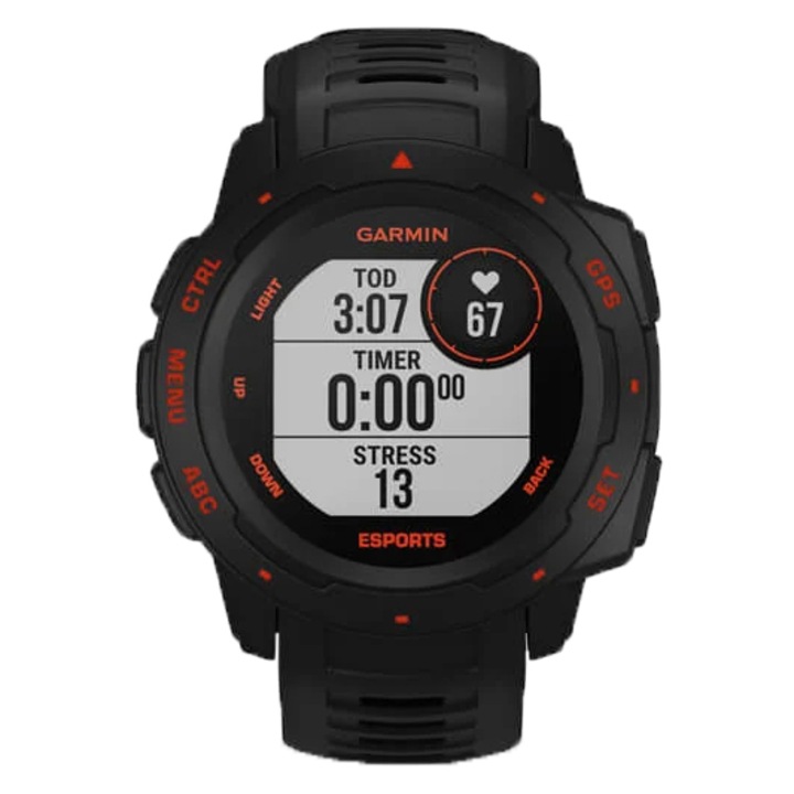 Ceas smartwatch Garmin Instinct - Esports Edition, Black Lava
