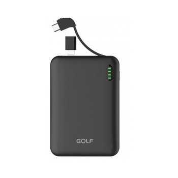 Baterie Externa Golf BuitIn Compact 5.000 mAh, Neagra Baterie Externa Golf BuitIn Compact 5.000 mAh, Neagra