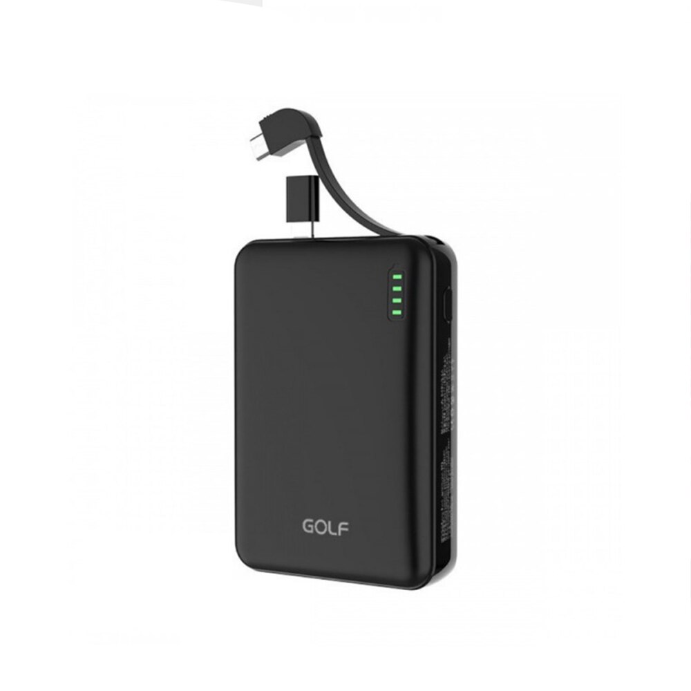 Baterie Externa Golf BuitIn Compact 10.000 mAh, Neagra