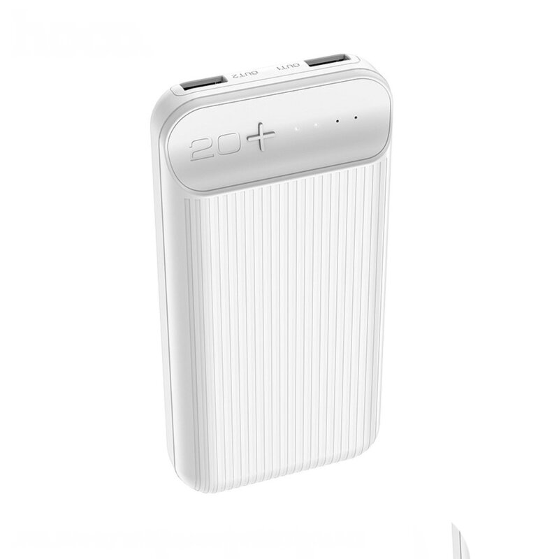 Baterie Externa Hoco J52A Intelligent Balance Large Capacity 20000mAh 2xUSB/Micro-USB 2A - Alb