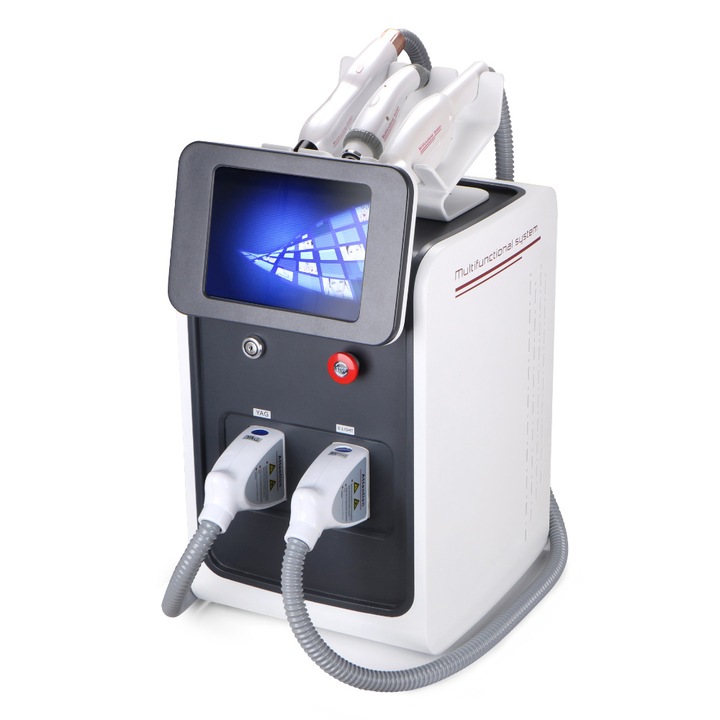 Aparat Multifunctional SHR + RF + Elight + Yag Indepartarea tatuajelor cu laser, Intinerirea pielii, Indepartarea parului Echipament infrumusetare profesional Epilia PoR