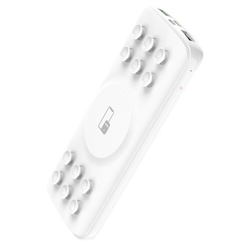 Baterie Externa Hoco J56 Sea Power 4-in-1 Wireless 10W/7.5W/5W USB/Type-C LED Indicator 10000mAh - White Baterie Externa Hoco J56 Sea Power 4-in-1 Wireless 10W/7.5W/5W USB/Type-C LED Indicator 10000mAh - White
