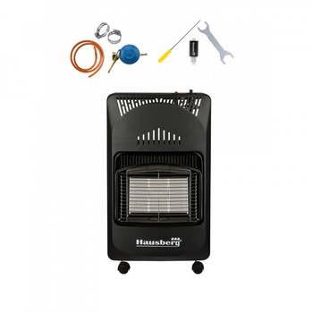 Pachet Soba pe gaz GPL Hausberg HB-1010NG, aprindere piezo-electrica, 4.2kW, Negru, Ceas butelie, 1m furtun gaz MN2015 si 2 coliere furtun Pachet Soba pe gaz GPL Hausberg HB-1010NG, aprindere piezo-electrica, 4.2kW, Negru, Ceas butelie, 1m furtun gaz MN2015 si 2 coliere furtun