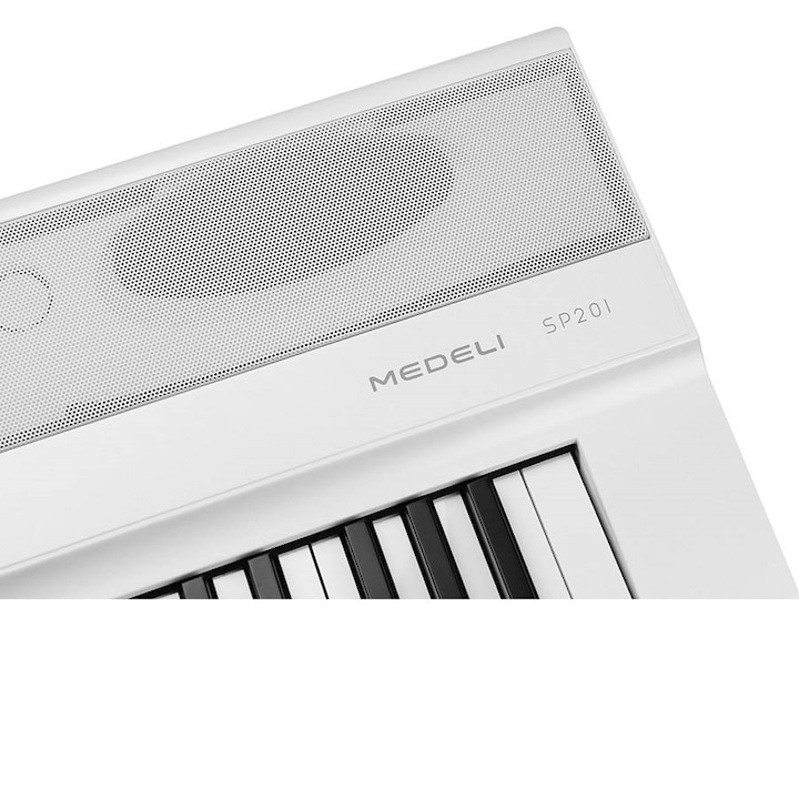 Medeli SP201WH Digitális Zongora, 88 nehéz billentyű, USB, 192 polifónia, fehér