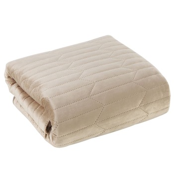 Cuvertura de Pat decorativa, Eurofirany, 220x240, Sofia-1, Bej Cuvertura de Pat decorativa, Eurofirany, 220x240, Sofia-1, Bej