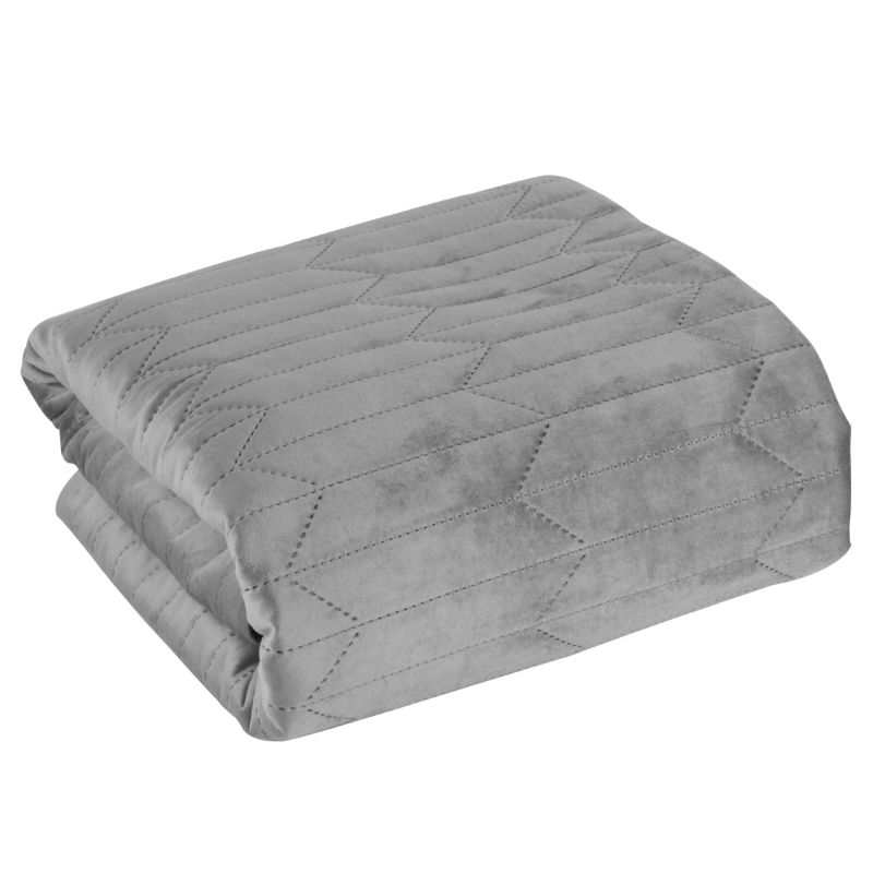 Cuvertura de Pat decorativa, Eurofirany, 220x240, Sofia-1, Argint