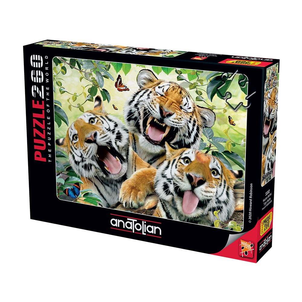 Puzzle Anatolian - Selfie-uri de tigru, 260 piese