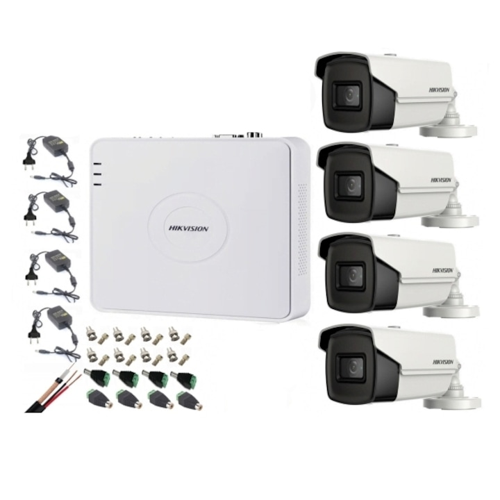 Set Supraveghere Reolink 4K PoE, 4 Camere IP 8MP, NVR 2TB, Detectare Persoane si Vehicule, 30m IR