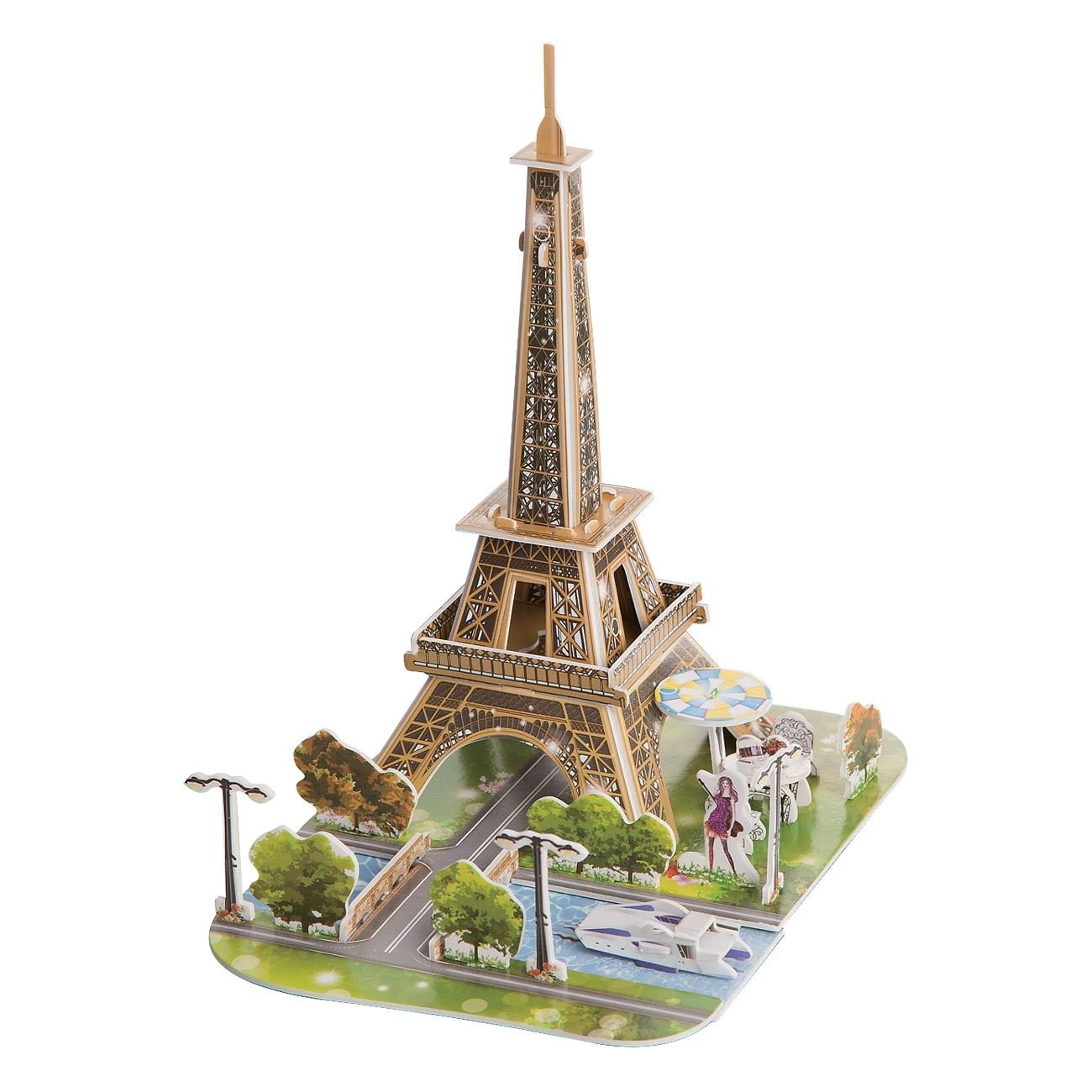 Puzzle 3D cu turnul Eiffel, 33 piese, Lioness, 18 x 13 x 20 cm