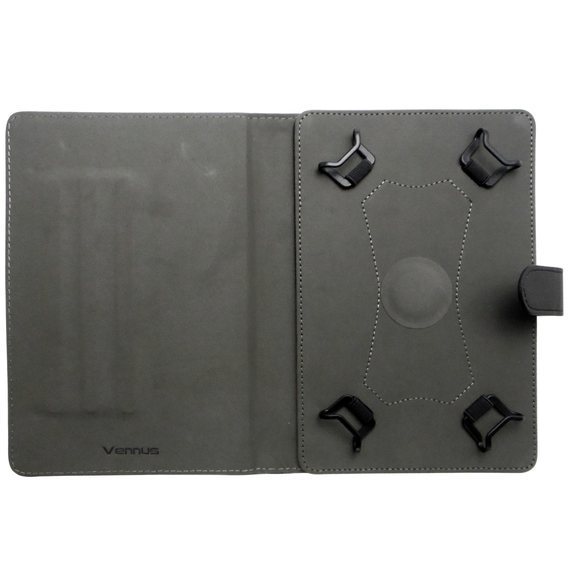 Husa cu stand reglabila rotativa Vennus Sensitive neagra pentru tablete de 7 inch