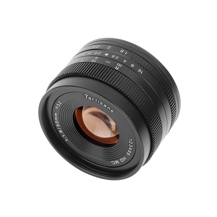 Obiectiv Manual 7Artisans 50mm F1.8 APS-C pentru Fuji FX Mount