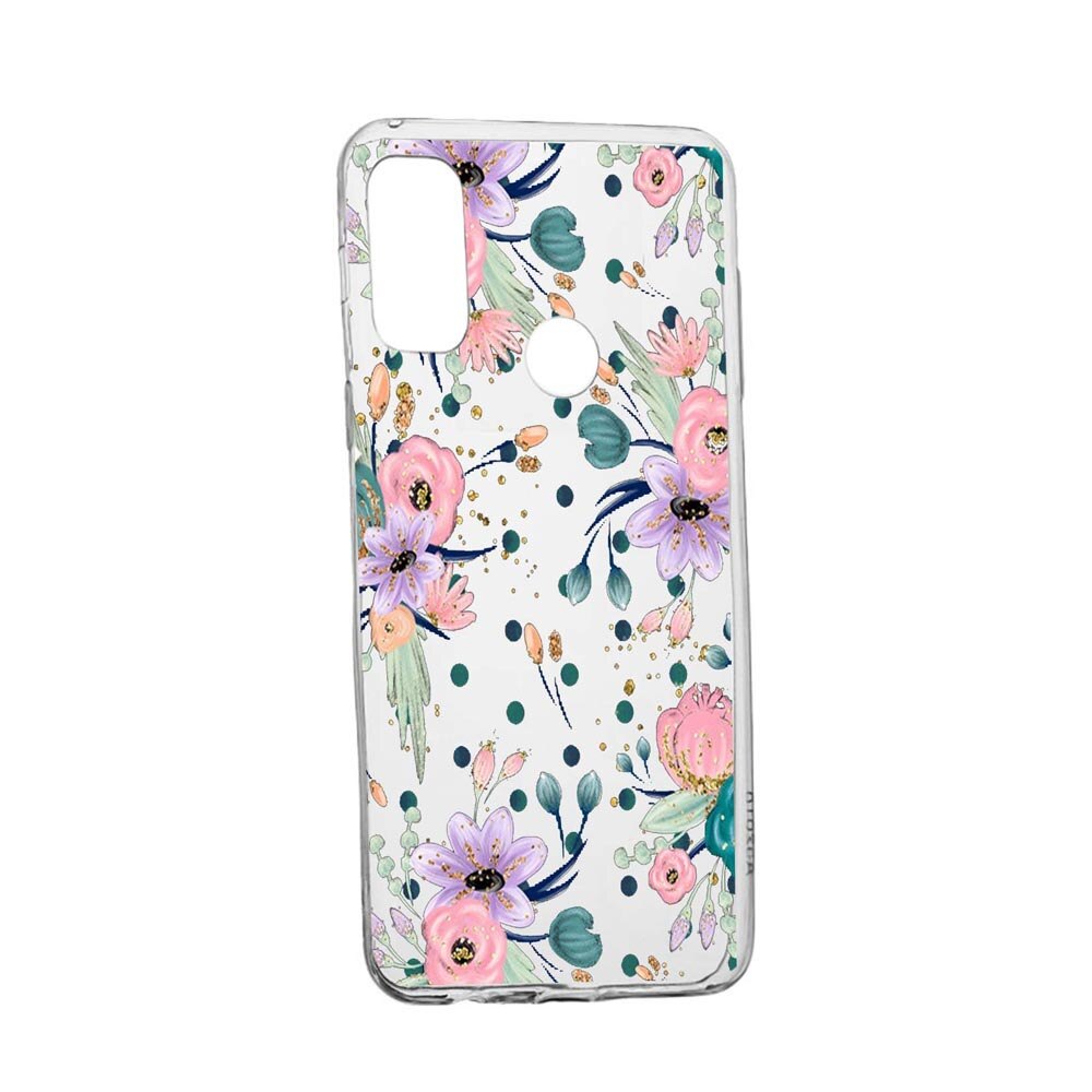 Husa Silicon Flowers, Compatibila Cu Google Pixel 4a, rezistenta la uzura, anti-alunecare, 495