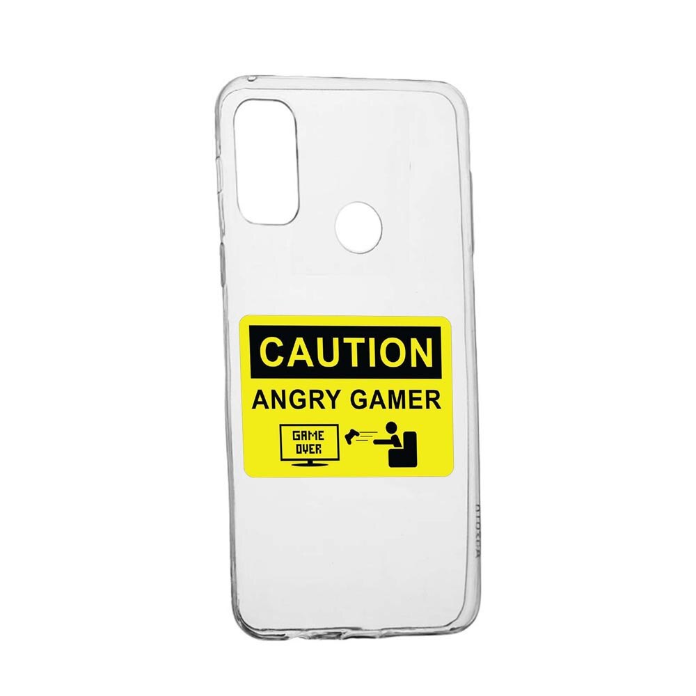 Husa Silicon Angry Gamer, Compatibila Cu Motorola Moto G20, rezistenta la uzura, anti-alunecare, 673