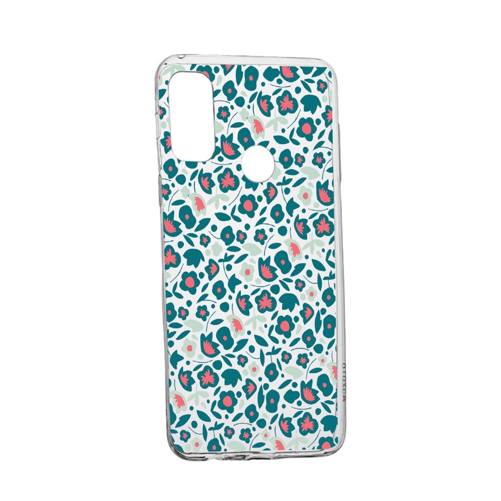 Husa Silicon Green Flowers Pattern, Compatibila Cu Google Pixel 4a 5G, rezistenta la uzura, anti-alunecare, 632