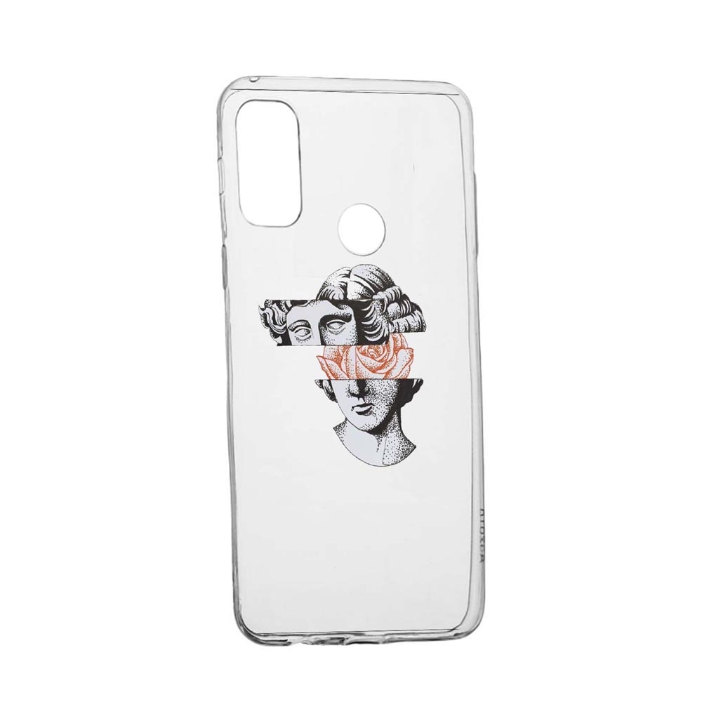 Husa Statue - Rose, pentru Samsung Galaxy A21s, rezistenta la uzura, anti-alunecare, din silicon Premium, 604