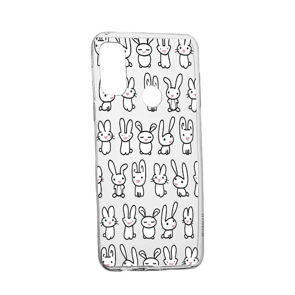 Husa Silicon Rabbits, Compatibila Cu Google Pixel 4a, rezistenta la uzura, anti-alunecare, 691
