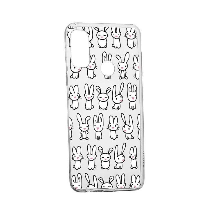 Telefontok, Nyuszis, Honor 9X Lite-hoz, kopásálló, csúszásgátló, prémium szilikonból, 691