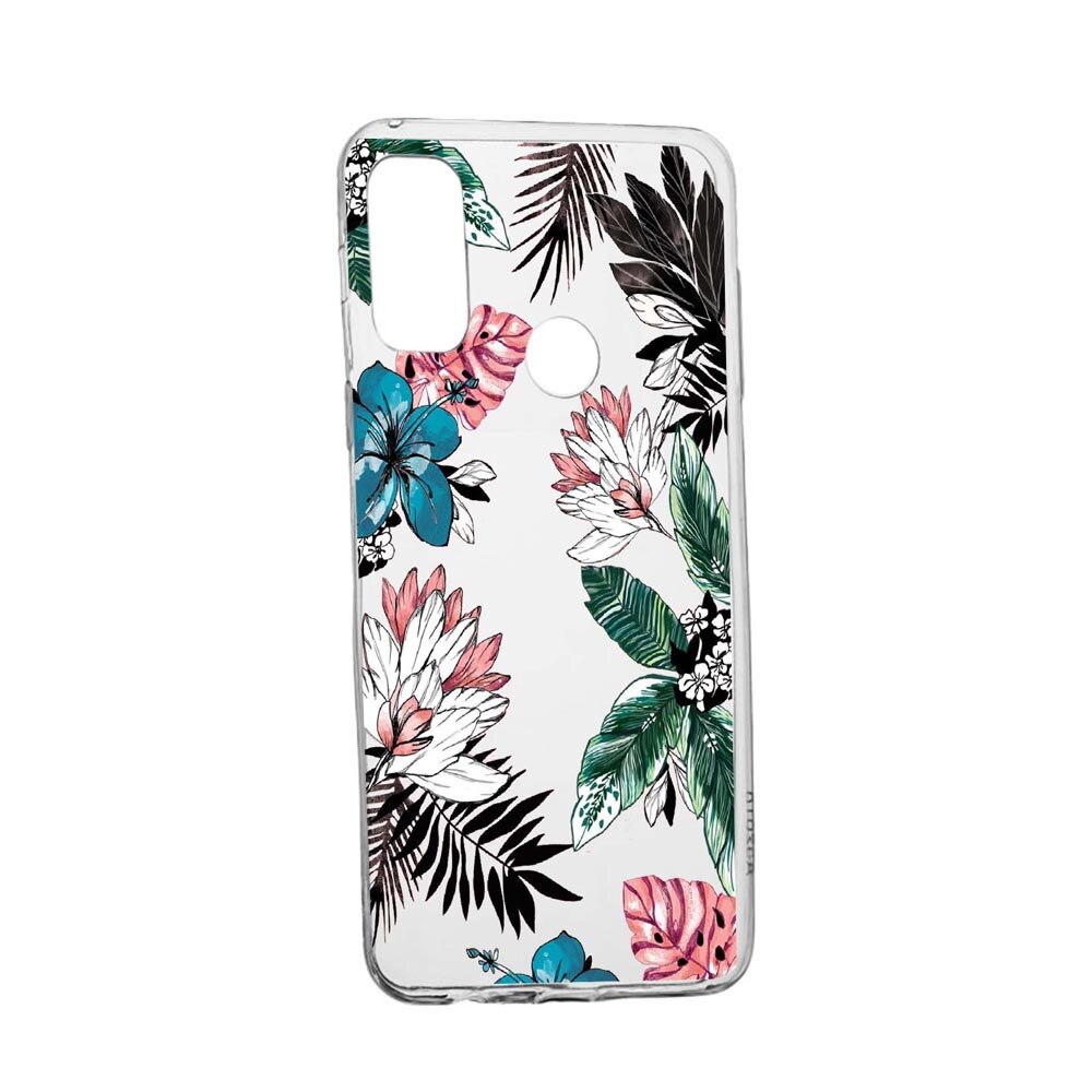 Husa Silicon Tropical Flowers, Compatibila Cu Google Pixel 4a 5G, rezistenta la uzura, anti-alunecare, 500