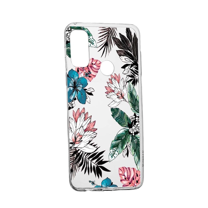 Калъф Tropical Flowers за Alcatel 3X (2020), устойчив на износване, против плъзгане, първокласен силикон, 500