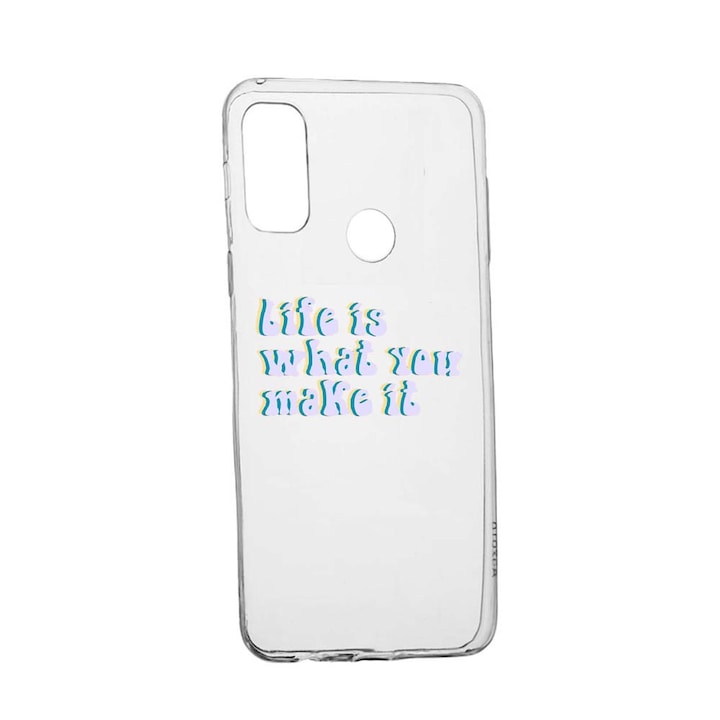 Life is... Message Case за Alcatel 3X (2020) Устойчив на износване противоплъзгащ първокласен силикон 491