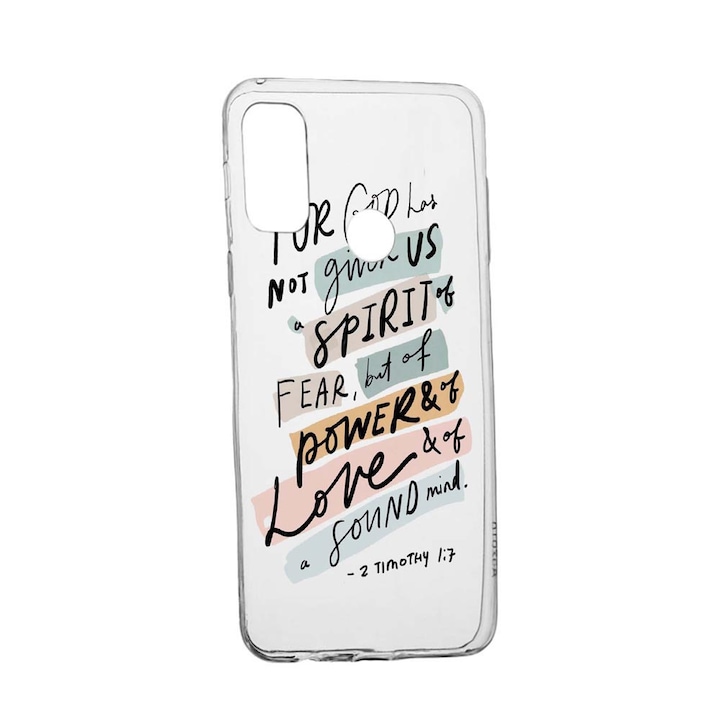 Калъф с библейско съобщение за Alcatel 3X (2020), устойчив на износване, противоплъзгащ, първокласен силикон 481