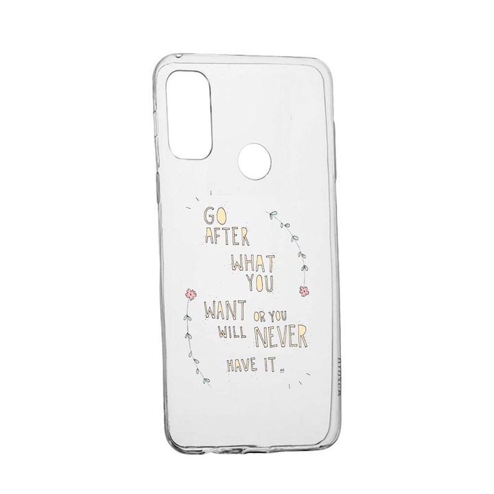 Капак Be Positive Message за Alcatel 3X (2020) Устойчив на износване противоплъзгащ се първокласен силикон 483