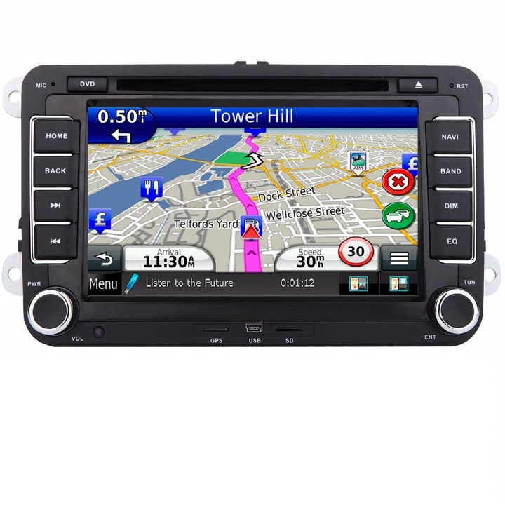 Navigatie Octa-Core 7" VW Passat, Touran, Tiguan, CC, B7, B6, Golf 5, Golf 6, Seat, Skoda, Wi-Fi, Android, Bluetooth