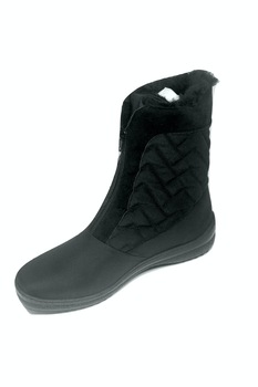 Cizme din fas cu captuseala, Sanitex, negru Cizme din fas cu captuseala, Sanitex, negru