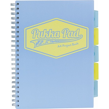 Caiet cu spirala si separatoare Pukka Project Book Pastel A4 Marin Caiet cu spirala si separatoare Pukka Project Book Pastel A4 Marin