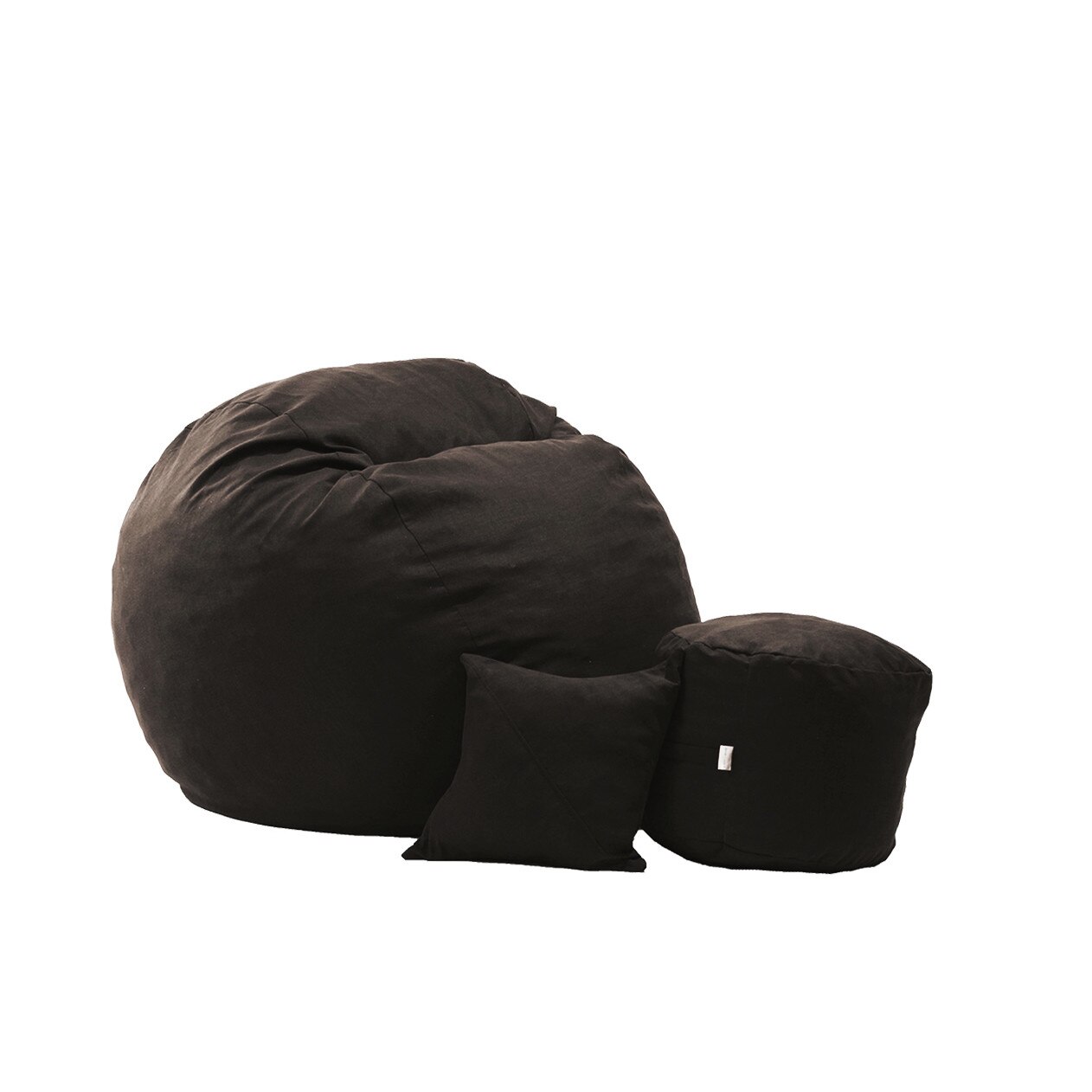 Set Fotoliu Puf Matusalem, otoman si perna decorativa Dark Chocolate (Gama Premium Textil), umplut cu fulgi de burete memory mix