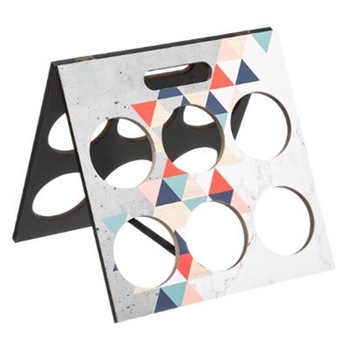 Suport sticle vin Geom, MDF, 31X31cm Suport sticle vin Geom, MDF, 31X31cm