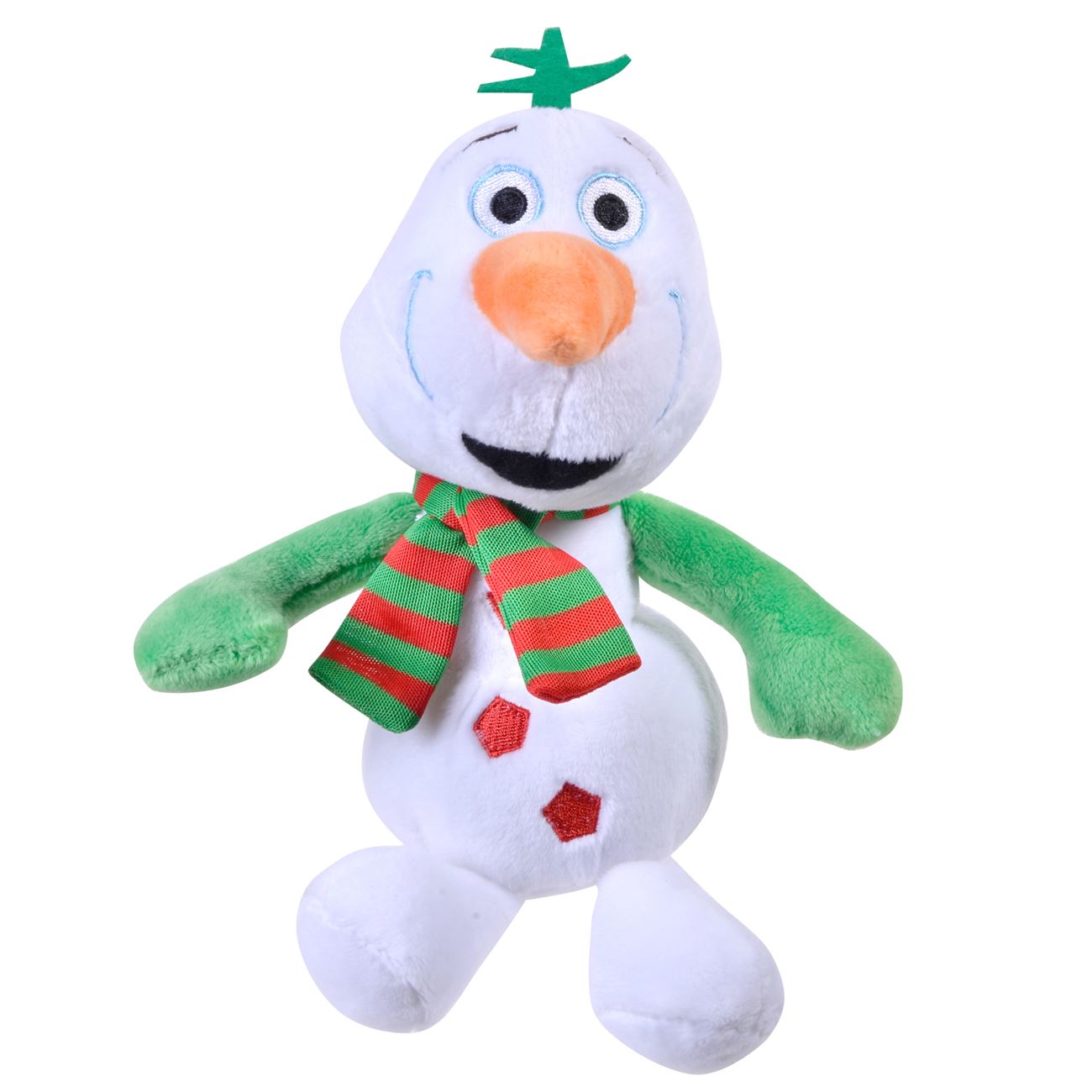 Om de zapada, Zola, de plus, maini verde, esarfa colorata, 20cm