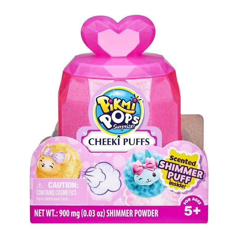 Jucarie parfumata Cheeki Puffs Pikmi Pops, plus, 5 ani+, model cute pawtoots, Roz