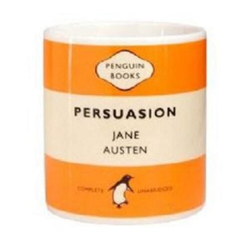 Cana Penguin - Persuasion, Ceramica, 235 ml, Alb / Portocaliu / Negru