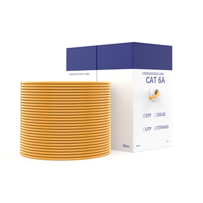 Cablu de retea Cat.6A SSTP, 305M, Portocaliu, Vention