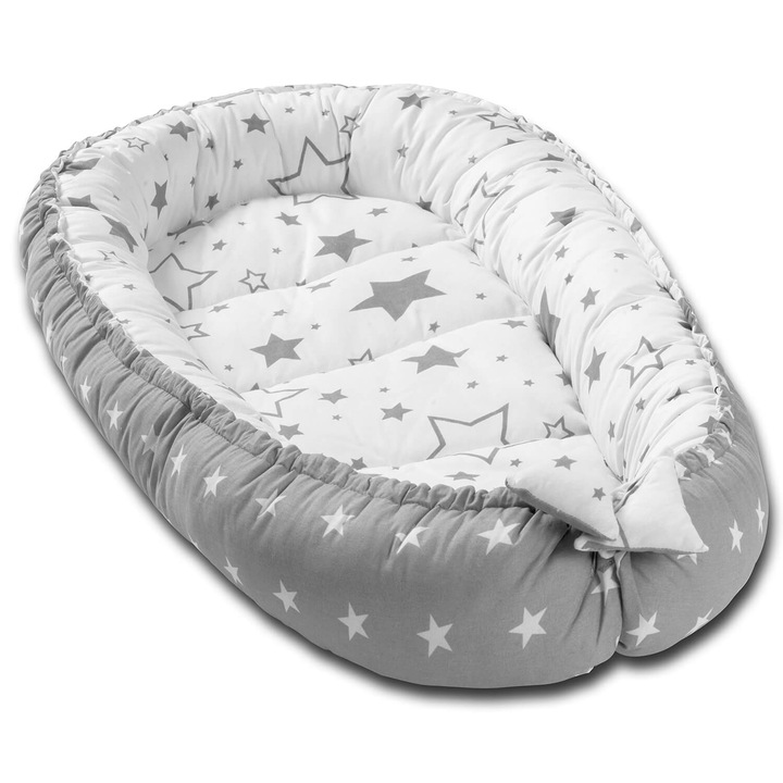 Бебешко легло Kidizi, Baby Nest Cocoon, 90x50 см, 100% памучно покритие, Сив