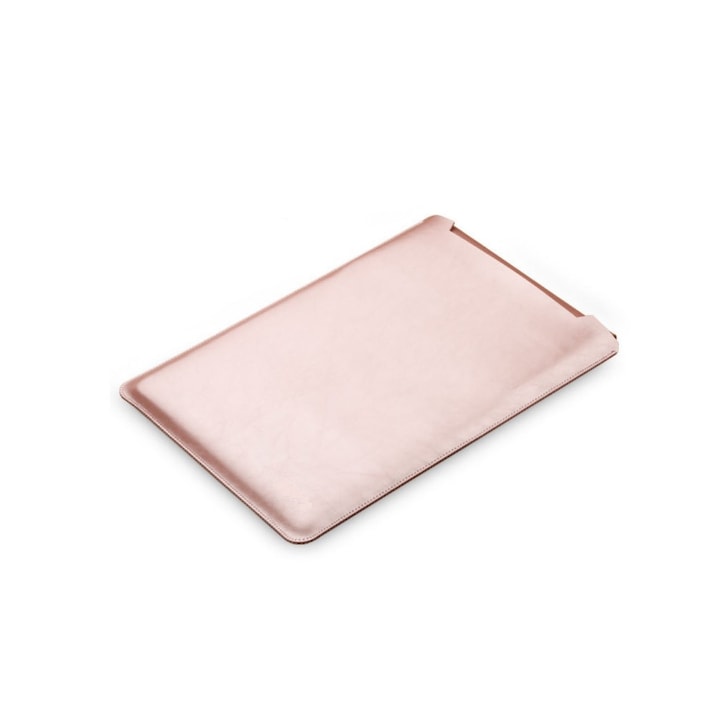 Rikbo laptop táska, 13 hüvelyk, bőr, Apple MacBookhoz, párnával, rózsaszín