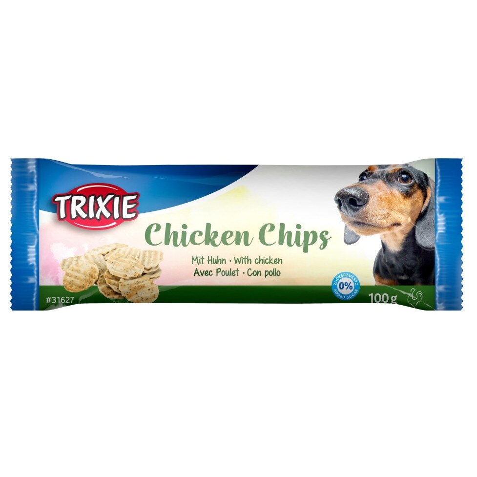 Recompense pentru caini Trixie Chips Cu Pui ø 4 cm 100 g 31627