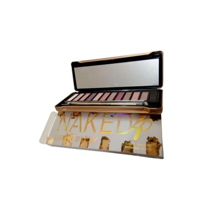 SIKS N4 szemhéjfesték paletta, 12 árnyalat, tükörrel, nude