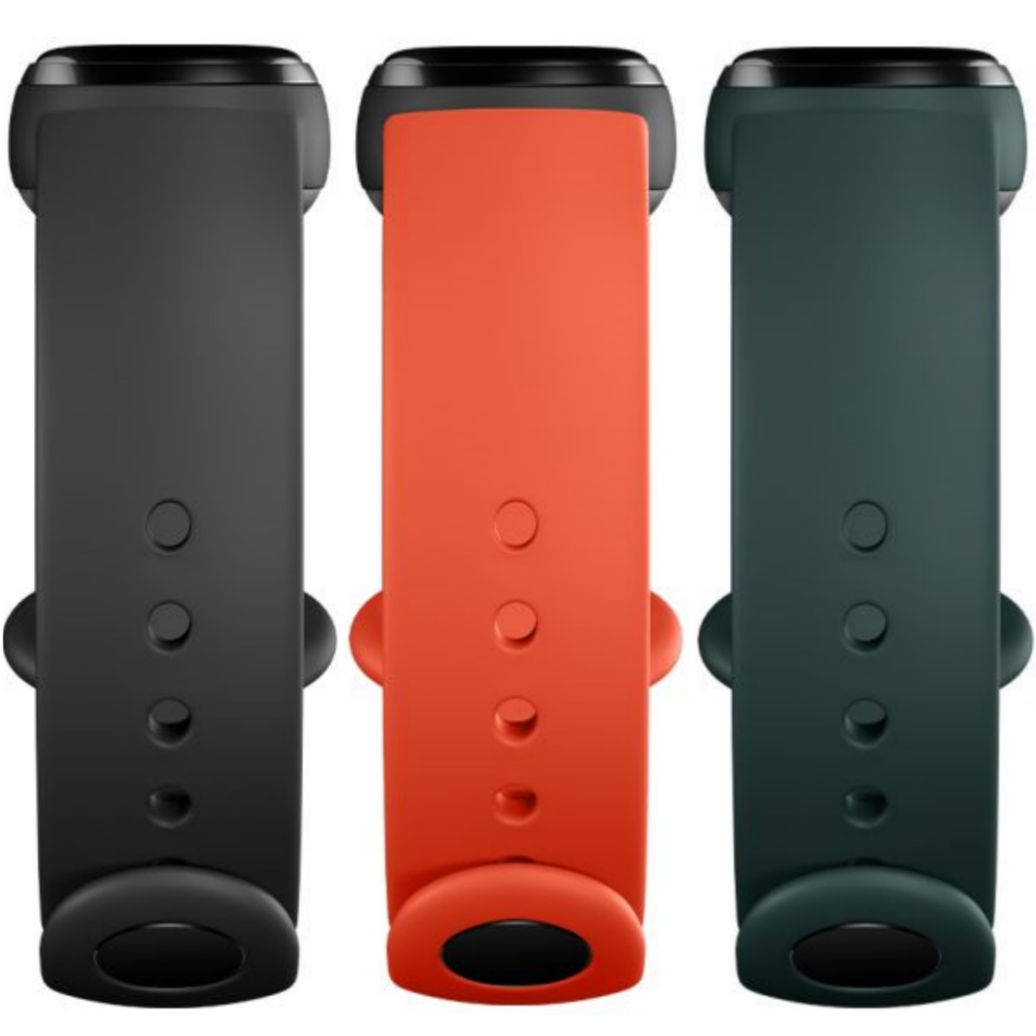 Curea compatibila cu Xiaomi Mi Band 5, TPU (set 3 buc.) - Black, Orange, Teal