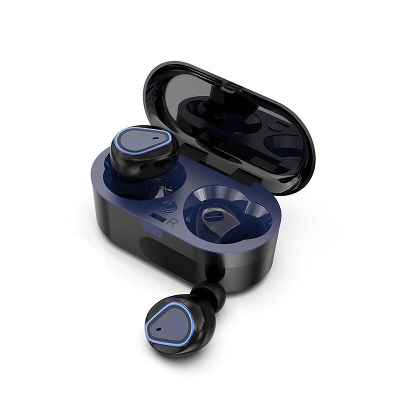 Casti wireless TWS 207, functie bluetooth 5.0, super bass, carcasa impermeabila, compatibil android si IOS, Negru