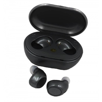 Casti wireless TWS A2, functie bluetooth 5.0, super bass, microfon incorporat, compatibile cu IOS si Android, control volum, rezistente la apa, Negru Casti wireless TWS A2, functie bluetooth 5.0, super bass, microfon incorporat, compatibile cu IOS si Android, control volum, rezistente la apa, Negru
