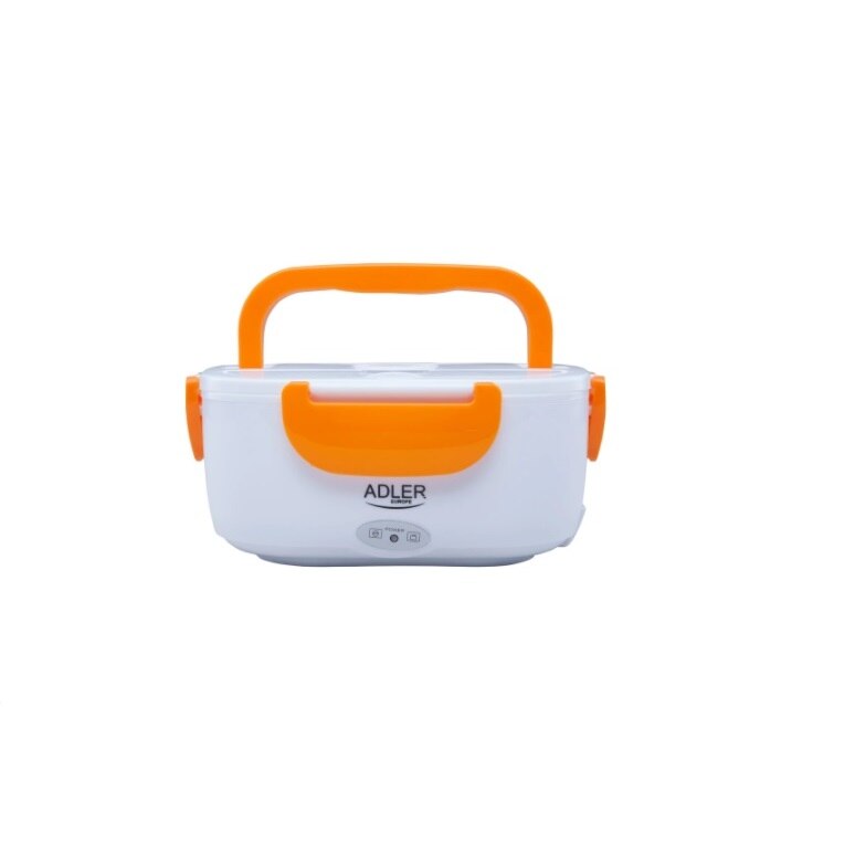 Cutie electrica pentru incalzirea pranzului, Adler, Electric Lunchbox, 1.1 L, Alb/portocaliu