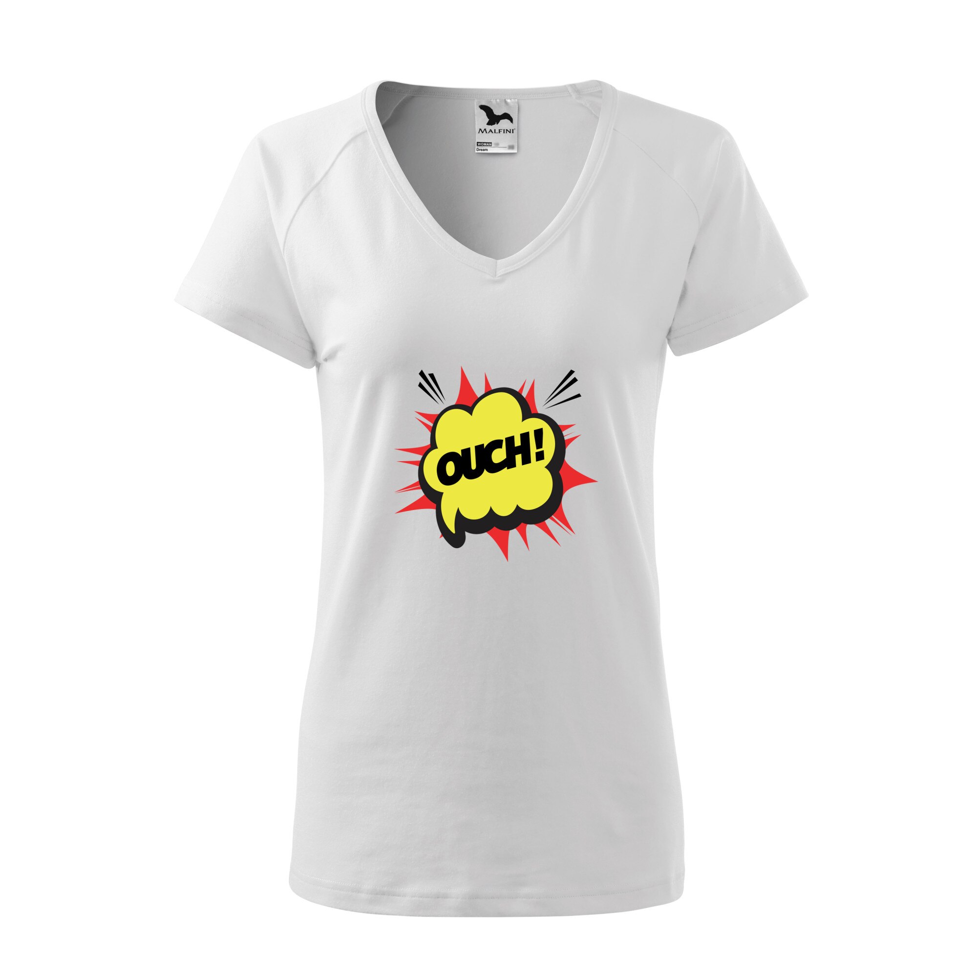 Tricou dama, Malfini, Comic Ouch, Alb, L