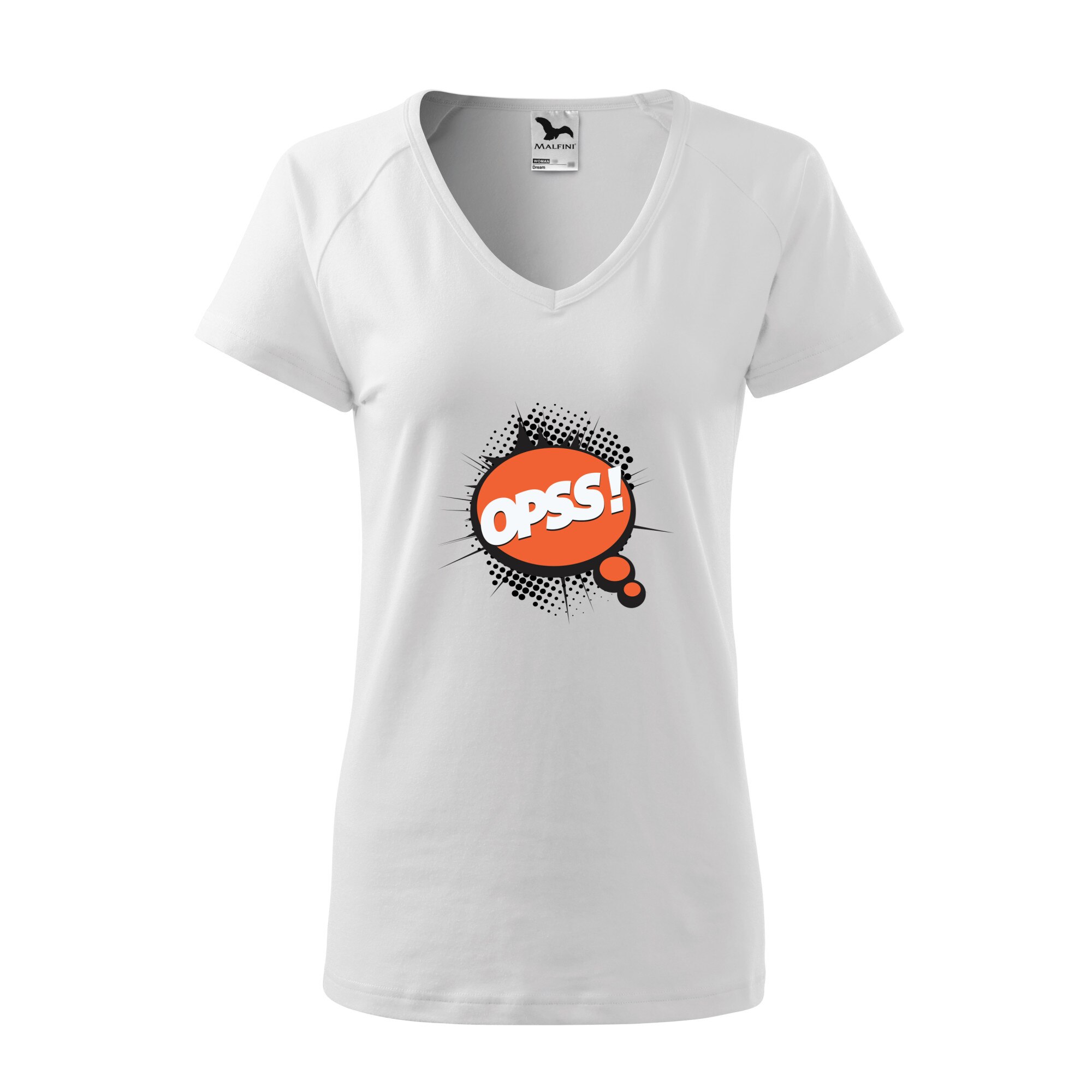 Tricou dama, Malfini, Comic Opss, Alb, L