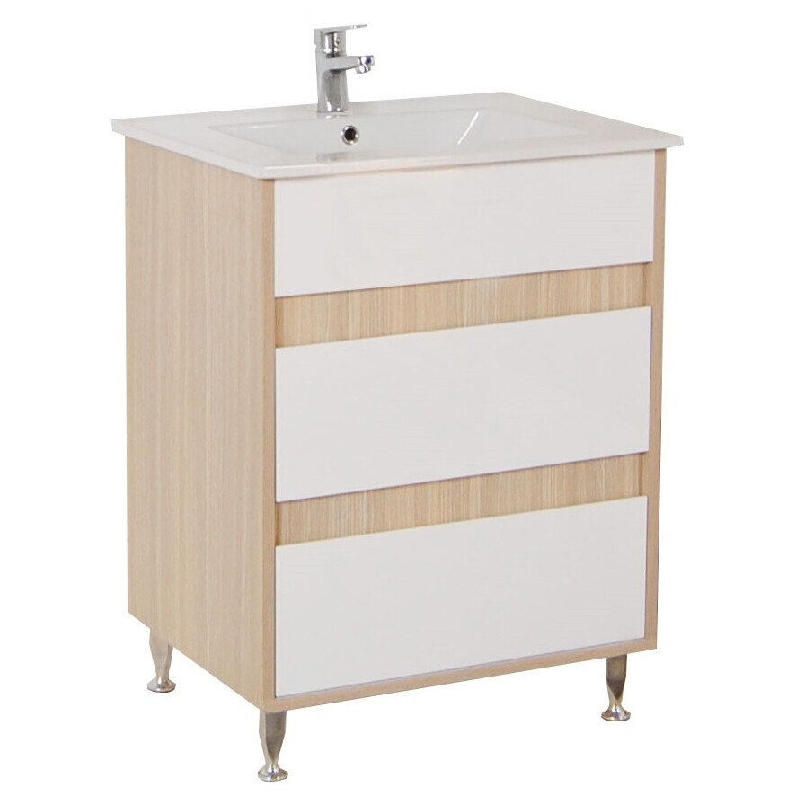 Baza si lavoar Badenmob , seria 017 , 60x81x45cm , Fag