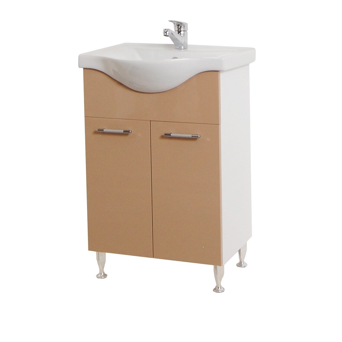 Baza mobilier si lavoar ceramic , Badenmob , seria 153 - 55x81x34cm , Capucino