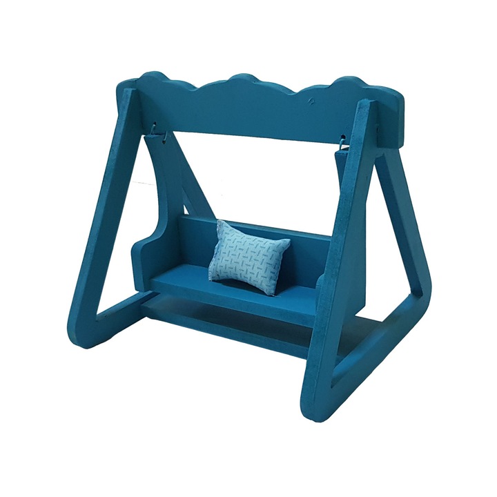 Jucarie din lemn, Balansoar, Putty Montessori, Hand Made, Turcuaz